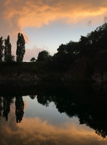 Sunset at a tiny lake