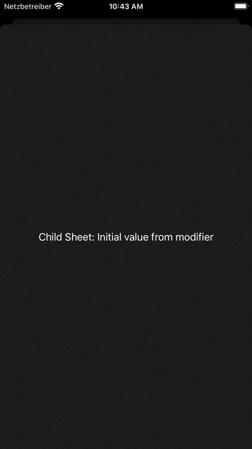 The reopened sheet takes the current value and color, but doesn't update. Sheet Dismiss and Open