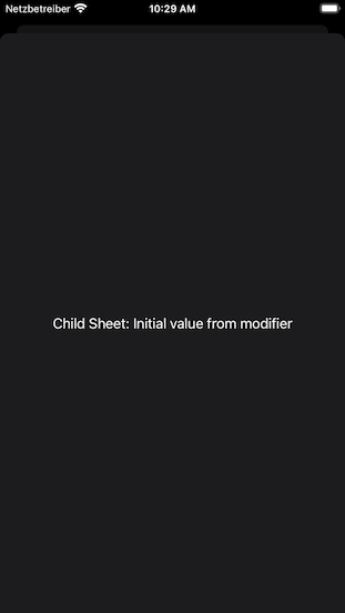 Sheet showing only initial value set by modifier, but not updating. SheetView